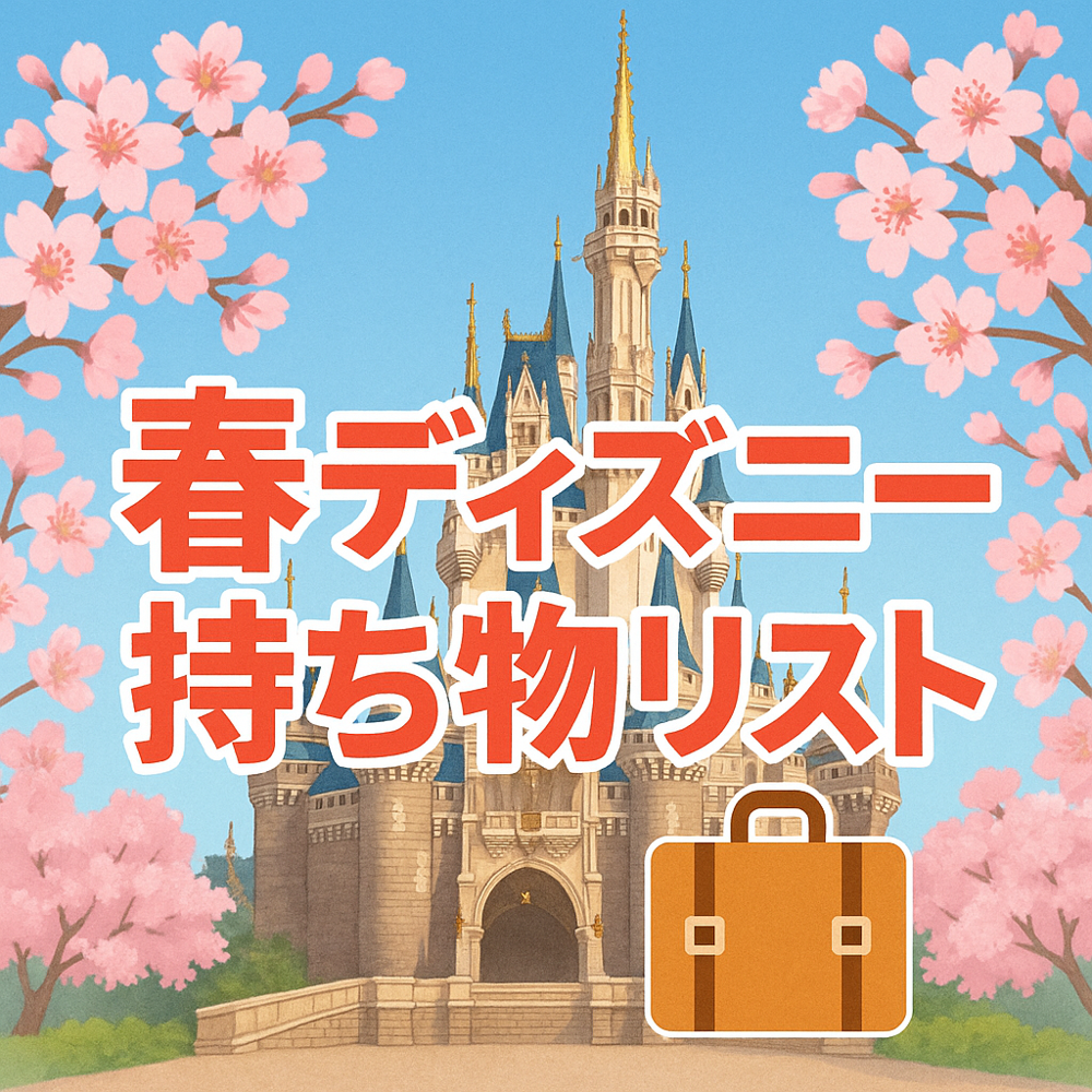 【2025年版】春ディズニー荷物リスト完全ガイド！ランド＆シー初心者はこれで安心【最強チェック表付き】
