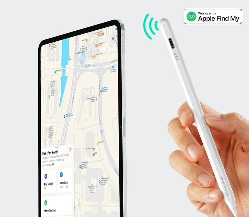 ESR Geo デジタルペンシルをAppleの「探す」アプリで確認している様子