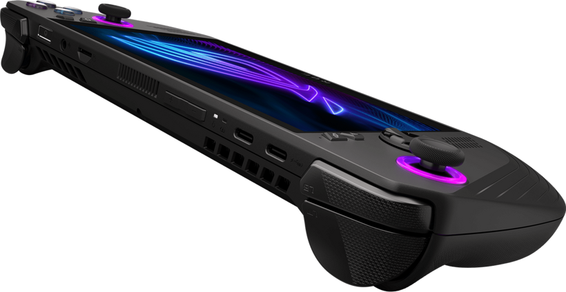 ROG Ally X 上面の端子部。USB-Cが2基並ぶ